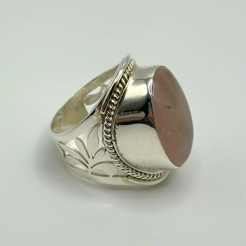 Elegant 925 silver real stone ring​ ✨